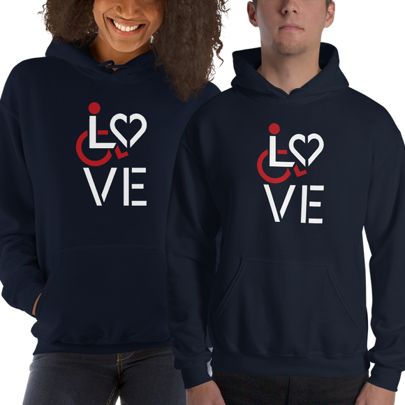 Shirt showing love for the special needs community heart disability wheelchair diversity awareness acceptance disabilities inclusivity inclusion