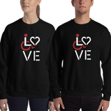 sweatshirt showing love for the special needs community heart disability wheelchair diversity awareness acceptance disabilities inclusivity inclusion