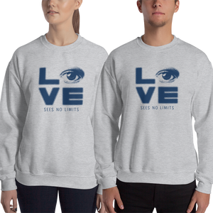 sweatshirt Shirt love sees no limits halftone eye luv heart disability special needs expectations future