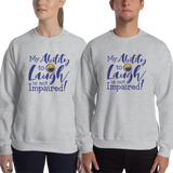 sweatshirt my ability to laugh is not impaired fun happy happiness quality of life impairment disability disabled wheelchair positive