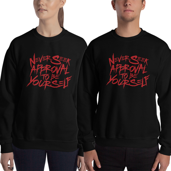 sweatshirt never seek approval for being yourself peer pressure bullying acceptance popularity inclusivity teenagers self-image insecurity positive self-esteem different