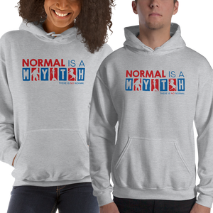 hoodie normal is a myth big foot mermaid unicorn peer pressure popularity disability special needs awareness inclusivity acceptance activism