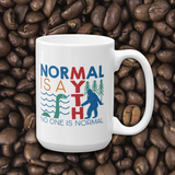 coffee mug normal is a myth big foot loch ness lochness yeti sasquatch disability special needs awareness inclusivity acceptance activism