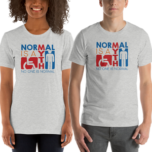 Shirt Normal is a myth sign icons people disabled handicapped able-bodied non-disabled popularity disability special needs