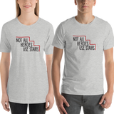 shirt Not All Heroes Use Stairs hero role model super star ableism disability rights inclusion wheelchair disability inclusive disabilities