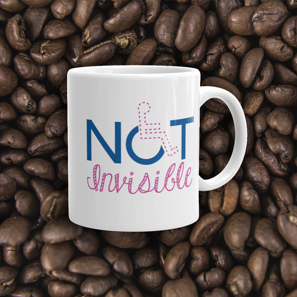 coffee mug invisible disability special needs awareness diversity wheelchair inclusion inclusivity acceptance