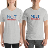 Shirt not invisible disabled disability special needs visible awareness diversity wheelchair inclusion inclusivity impaired acceptance