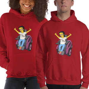 hoodie Not All Actor Use Stairs yellow cartoon Raising Dion Esperanza Netflix Sammi Haney ableism disability rights inclusion wheelchair actors disabilities actress