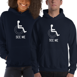 hoodie see me not my disability wheelchair inclusion inclusivity acceptance special needs awareness diversity