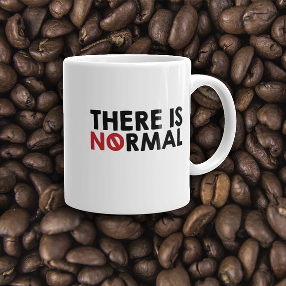 coffee mug there is no normal myth peer pressure popularity disability special needs awareness diversity inclusion inclusivity acceptance activism