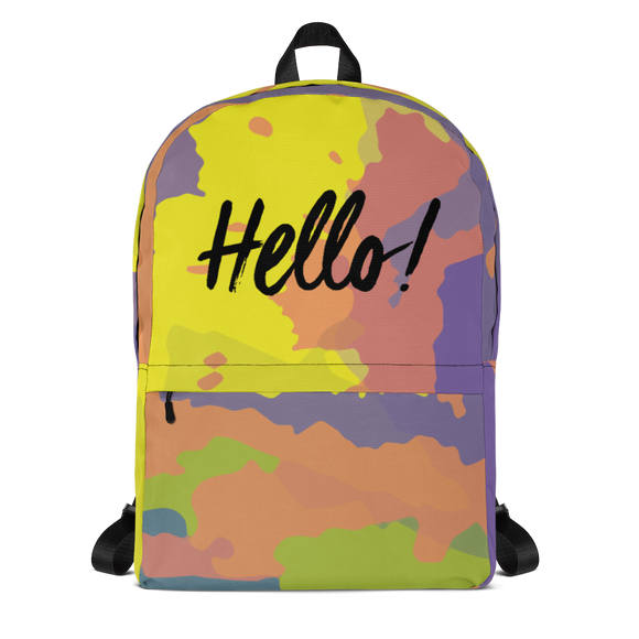 Hello! (Friendly) Colorful Backpack