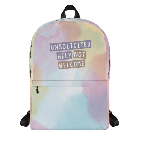 Unsolicited Help Not Welcome (Colorful) Backpack