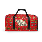 Not All Heroes Use Stairs (Duffle Bag) Comic Book Speech Bubbles Pattern