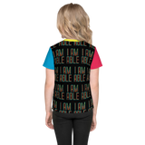 I am Able (Color Block Unisex Kids Crew Neck T-shirt)