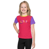 LOVE (for the Disability Community) Kid's Color Block Crew Neck T-shirt