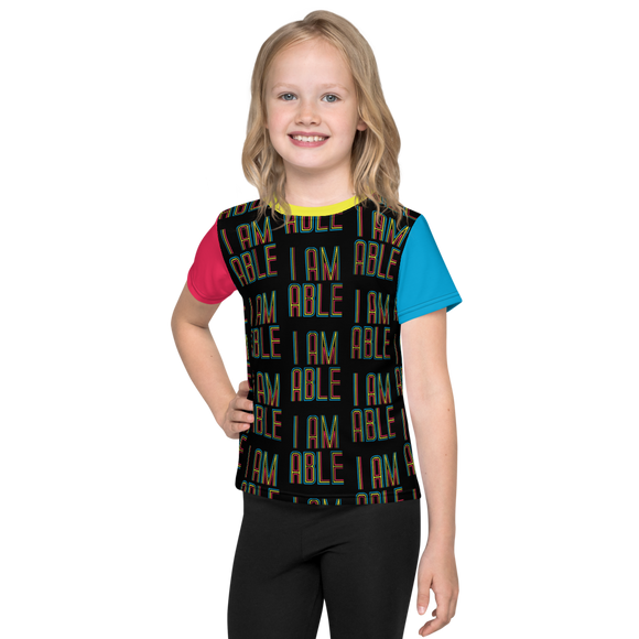 I am Able (Color Block Kids Crew Neck T-shirt)