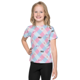 Disability Themed Small Patchwork (Unisex Kids Crew Neck T-shirt) Pastel Colors