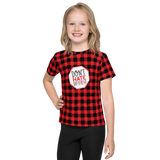 Don't Hate Different (Buffalo Plaid Kids Crew Neck T-shirt)