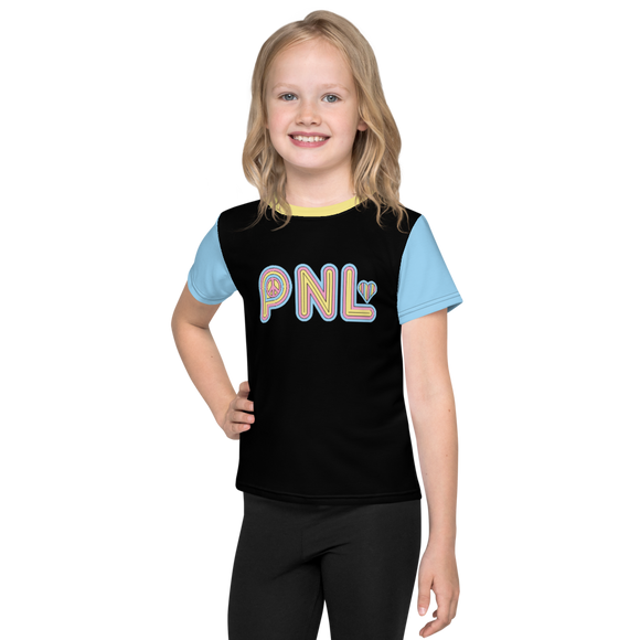 Peace and Love (PNL) Unisex Color Block Kids Crew Neck T-shirt