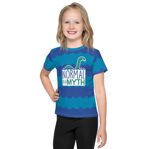 Normal is a Myth (Loch Ness Monster Pattern) Unisex Kids Crew Neck T-shirt