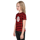 Don't Hate Different (Buffalo Plaid Unisex Kids Crew Neck T-shirt)