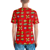 Not All Heroes Use Stairs (Men's Crew Neck T-shirt) Comic Book Speech Bubbles Pattern