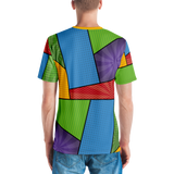 Hollywood Ableism: Person + Disability = Villain (Men's Crew Neck T-shirt Comic Pattern)