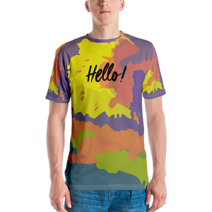 Hello! (Friendly) Colorful Men's Crew Neck T-shirt