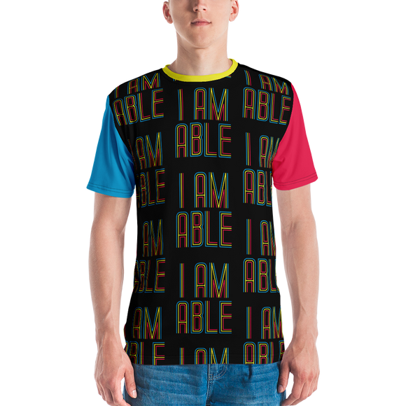 I am Able (Men's Color Block Crew Neck T-shirt)