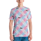 Disability Themed Small Patchwork (Men's Crew Neck T-shirt) Pastel Colors