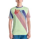 Love for the Disability Community (Rainbow Shadow) Men's Crew Neck T-shirt