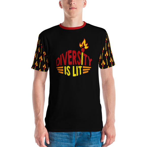 Diversity is Lit (Pattern) Men's Crew Neck T-shirt
