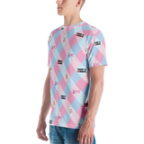 Disability Themed Small Patchwork (Men's Crew Neck T-shirt) Pastel Colors