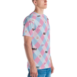 Disability Themed Small Patchwork (Men's Crew Neck T-shirt) Pastel Colors