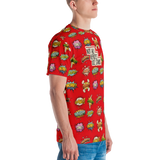 Not All Heroes Use Stairs (Men's Crew Neck T-shirt) Comic Book Speech Bubbles Pattern