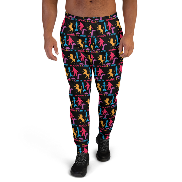 Normal is a Myth (Bigfoot, Mermaid, Unicorn & Loch Ness Monster Pattern) Men's Joggers