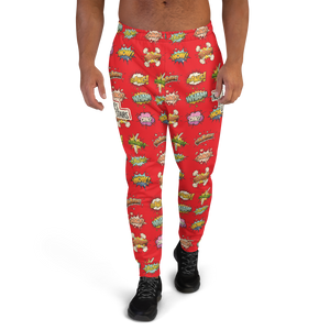Not All Heroes Use Stairs (Men's Joggers) Comic Book Speech Bubbles Pattern