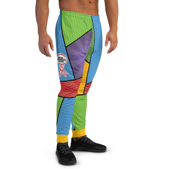 Hollywood Ableism: Person + Disability = Villain (Men's Joggers Comic Pattern)