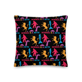 Normal is a Myth (Bigfoot, Mermaid, Unicorn & Loch Ness Monster Pattern) Premium Pillow