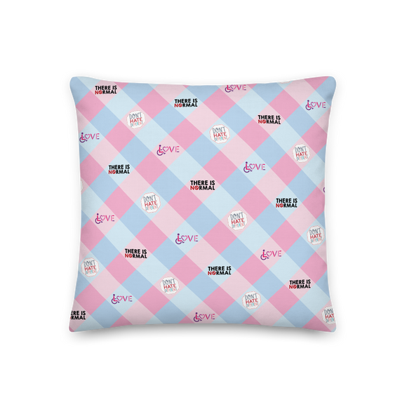 Disability Themed Small Patchwork (Premium Pillow) Pastel Colors