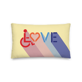 Love for the Disability Community (Rainbow Shadow) Premium Pillow