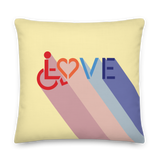 Love for the Disability Community (Rainbow Shadow) Premium Pillow