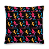 Normal is a Myth (Bigfoot, Mermaid, Unicorn & Loch Ness Monster Pattern) Premium Pillow