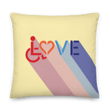 Love for the Disability Community (Rainbow Shadow) Premium Pillow
