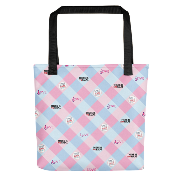 Disability Themed Small Patchwork (Tote Bag) Pastel Colors