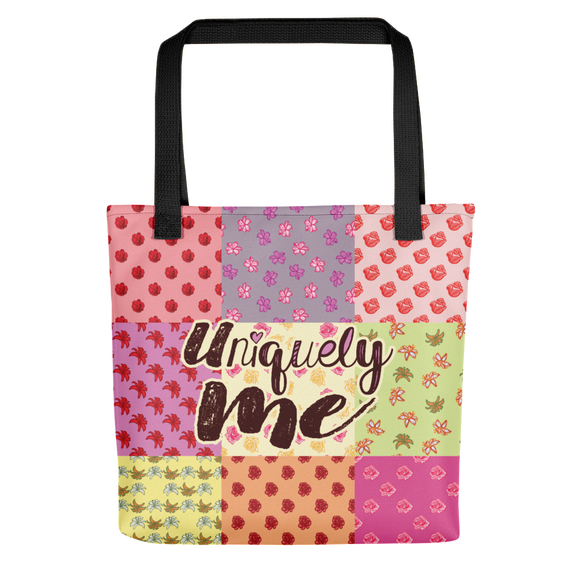 Uniquely Me Floral Pattern Tote Bag