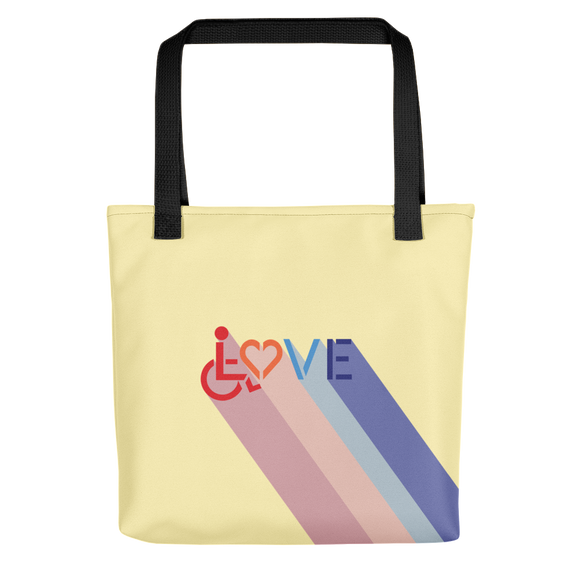 Love for the Disability Community (Rainbow Shadow) Tote Bag