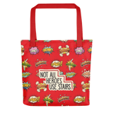 Not All Heroes Use Stairs (Tote Bag) Comic Book Speech Bubbles Pattern