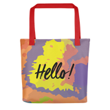 Hello! (Friendly) Colorful Tote Bag