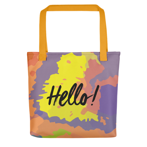 Hello! (Friendly) Colorful Tote Bag